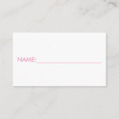 おむつラッフルチケットゾウ赤ちゃんシャワー、ピンク エンクロージャーカード (裏面)