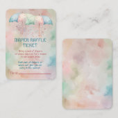 おむつラッフルチケットツインツインズボーイアンドガールシャワー エンクロージャーカード (正面/裏面)