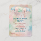 おむつラッフルチケットツインツインズボーイアンドガールシャワー エンクロージャーカード (正面)