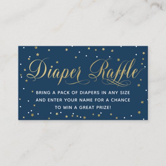おむつラッフルチケットトゥインクルリトルスター エンクロージャーカード (正面)