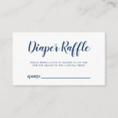 おむつラッフルチケットネイビーブルー水玉模様 エンクロージャーカード (正面)