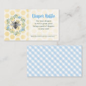 おむつラッフルチケットビーハニカムジンガムブルー エンクロージャーカード (正面/裏面)