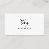 おむつラッフルチケットピンクハートベビーシャワー エンクロージャーカード (裏面)