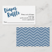 おむつラッフルチケットブルースクリプト エンクロージャーカード (正面/裏面)