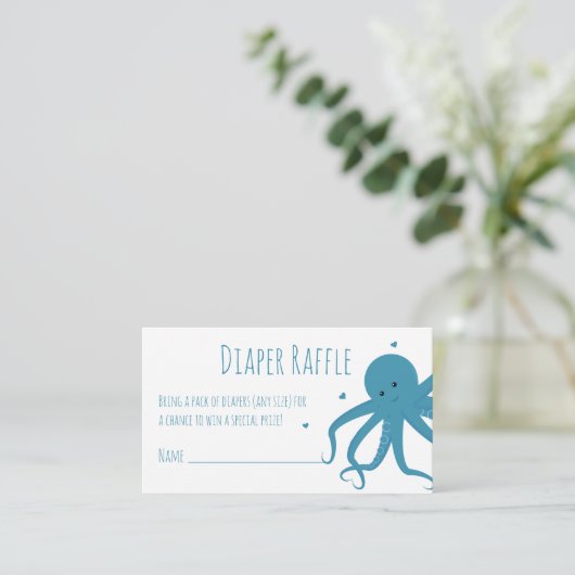 おむつラッフルチケットブルータコハート動物 エンクロージャーカード (スタンド正面)