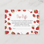 おむつラッフルチケットベビーシャワーゲームストロベリー エンクロージャーカード (正面)