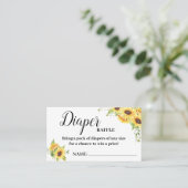 おむつラッフルチケットベビーシャワーラッフルカード プレイスカード (スタンド正面)