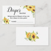 おむつラッフルチケットベビーシャワーラッフルカード プレイスカード (正面/裏面)