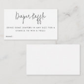 おむつラッフルチケットベビーシャワー挿入カード エンクロージャーカード (正面/裏面)