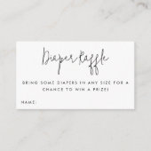 おむつラッフルチケットベビーシャワー挿入カード エンクロージャーカード (正面)