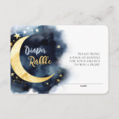 おむつラッフルチケットムーンスターズウォーターカラーベビー エンクロージャーカード (正面)