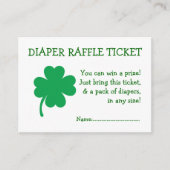 おむつラッフルチケットラッキーシャムロ男女兼用ック エンクロージャーカード (正面)