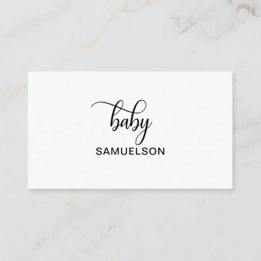 おむつラッフルチケットラベンダー足ベビーシャワー エンクロージャーカード (裏面)