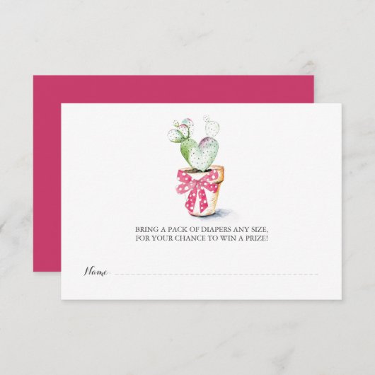 おむつラッフルチケットリトルスウィートアート エンクロージャーカード (正面/裏面)