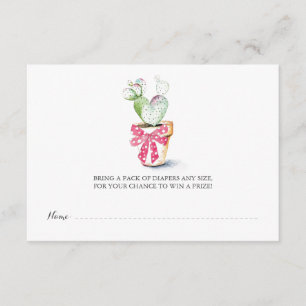 おむつラッフルチケットリトルスウィートアート エンクロージャーカード