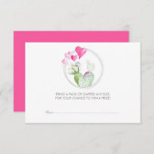 おむつラッフルチケットリトルスウィートサボテン エンクロージャーカード (正面/裏面)