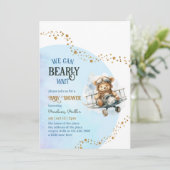 おむつラッフルチケット付きベビーシャワー 招待状 (スタンド正面)