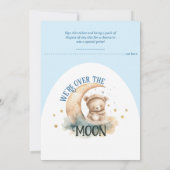 おむつラッフルチケット付きベビーシャワー 招待状 (裏面)