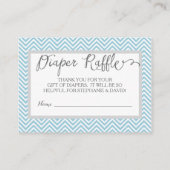 おむつラッフルチケット象ハートベビーシャワー エンクロージャーカード (裏面)