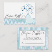 おむつラッフルチケット象ハートベビーシャワー エンクロージャーカード (正面/裏面)