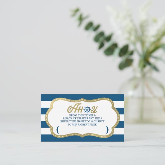 おむつラッフルチケット、アホイ航海の、フェイク金ゴールド エンクロージャーカード (スタンド正面)