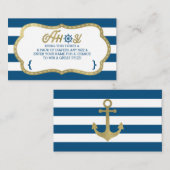 おむつラッフルチケット、アホイ航海の、フェイク金ゴールド エンクロージャーカード (正面/裏面)