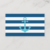 おむつラッフルチケット，アホ航海のイ，ネイビー，ティール（緑がかった色） エンクロージャーカード (裏面)