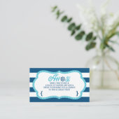 おむつラッフルチケット，アホ航海のイ，ネイビー，ティール（緑がかった色） エンクロージャーカード (スタンド正面)