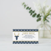 おむつラッフルチケット、ウッドランド鹿、ベビーシャワー エンクロージャーカード (スタンド正面)