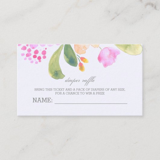 おむつラッフルチケット エンクロージャーカード (正面)