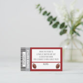 おむつラッフルチケット、スポーツ、サッカーベビーシャワー エンクロージャーカード (スタンド正面)