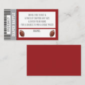 おむつラッフルチケット、スポーツ、サッカーベビーシャワー エンクロージャーカード (正面/裏面)