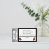 おむつラッフルチケット、スポーツ、サッカーベビーシャワー エンクロージャーカード (スタンド正面)