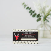 おむつラッフルチケット、バッファロープレイド、ベビーシャワー エンクロージャーカード (スタンド正面)