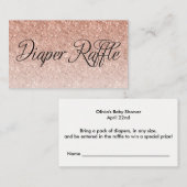 おむつラッフルチケット、バラ金ゴールドラッフルカード エンクロージャーカード (正面/裏面)