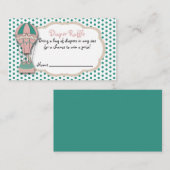 おむつラッフルチケット、ベビーシャワー熱気球 エンクロージャーカード (正面/裏面)