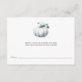 おむつラッフルチケット、ホワイトリトルカボチャ エンクロージャーカード (正面)