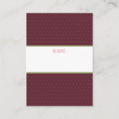 おむつラッフルチケット、紅茶パーティーベビーシャワー 名刺 (裏面)