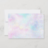 おむつラッフルチケット 赤ちゃん蝶のサプライズ 招待状 (裏面)