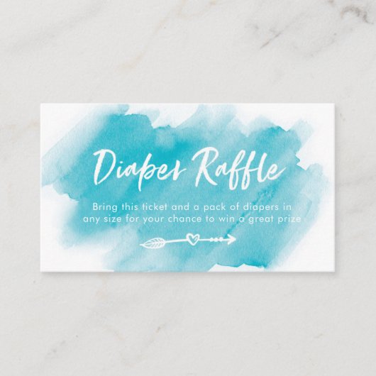 おむつラッフルチケット | 青い水色 エンクロージャーカード (正面)