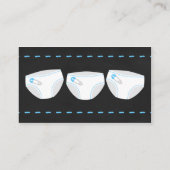 おむつラッフルチケット / 黒板の少年、ベビーシャワー エンクロージャーカード (裏面)