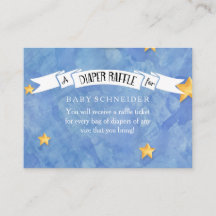 おむつラッフルチケット LOVE 月とバック ベビーシャワー