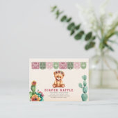 おむつラッフルテディベアガールベビーシャワーフェスタ エンクロージャーカード (スタンド正面)