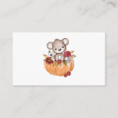 おむつラッフルテディベアパンプキンベビーシャワー エンクロージャーカード (裏面)