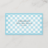 おむつラッフルテディベアピクニックベビーシャワーゲーム エンクロージャーカード (裏面)