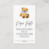 おむつラッフルテディベアボーイベビーシャワーエンクロージャ エンクロージャーカード (正面)