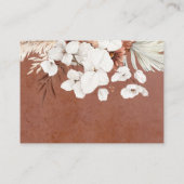 おむつラッフルテラコッタフローラベビーシャワーチケット エンクロージャーカード (裏面)