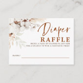 おむつラッフルテラコッタフローラベビーシャワーチケット エンクロージャーカード (正面)