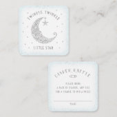 おむつラッフルトゥインクルリトルスターベビーシャワーブルー エンクロージャーカード (正面/裏面)