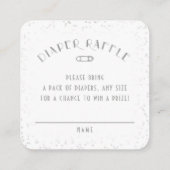 おむつラッフルトークレトルスター赤ちゃんシャワー エンクロージャーカード (裏面)